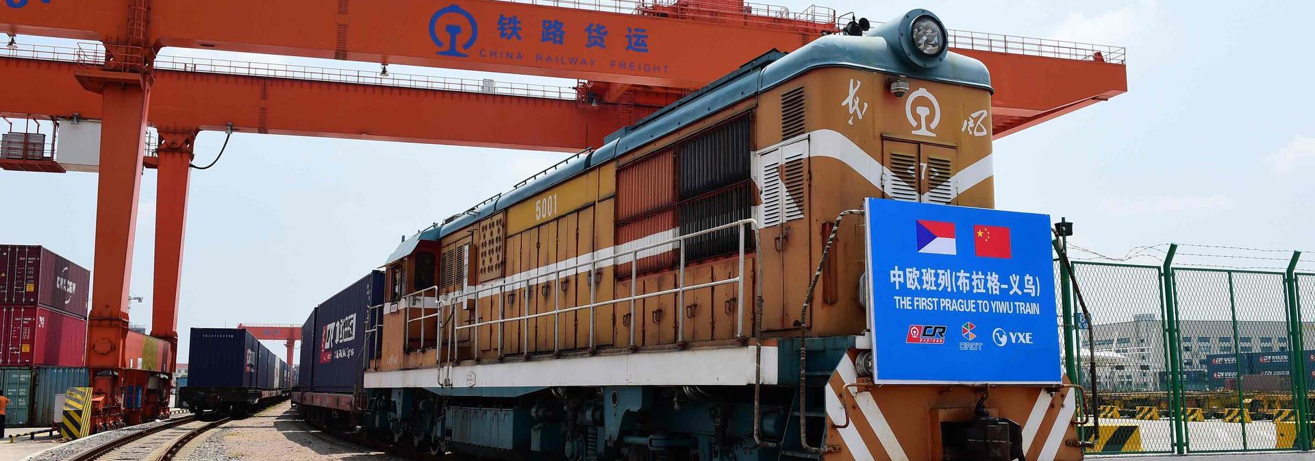 Freight train in China